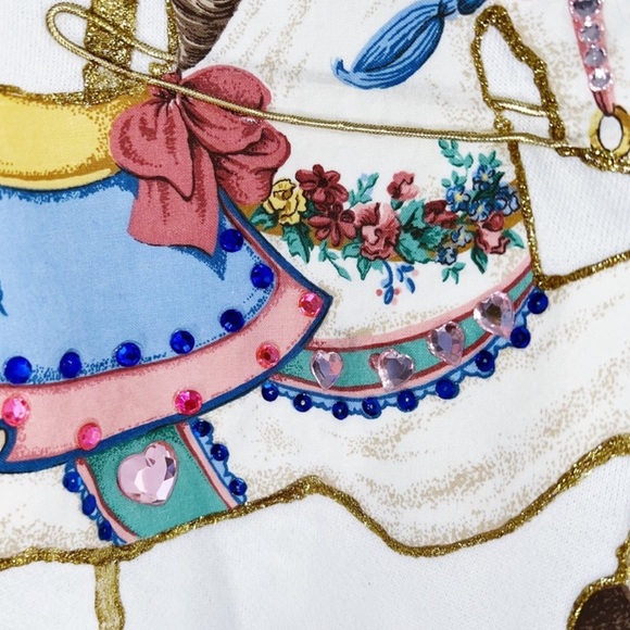 Vintage 90s Mom Sweater Horse Jeweled Size Extra Large - Picture 5 of 7